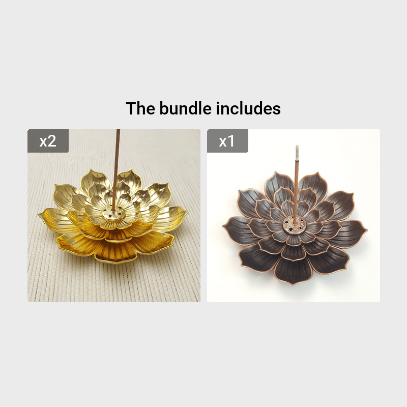 Brûleur d’Encens Lotus avec Récupérateur de Cendres – Accessoire Parfumé pour Maison et Bureau