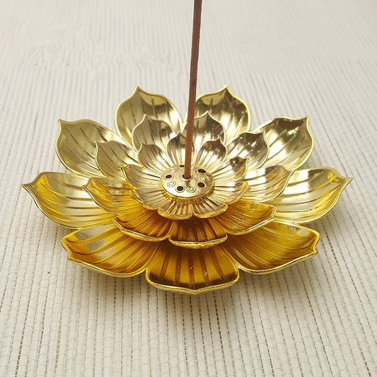 Brûleur d’Encens Lotus avec Récupérateur de Cendres – Accessoire Parfumé pour Maison et Bureau